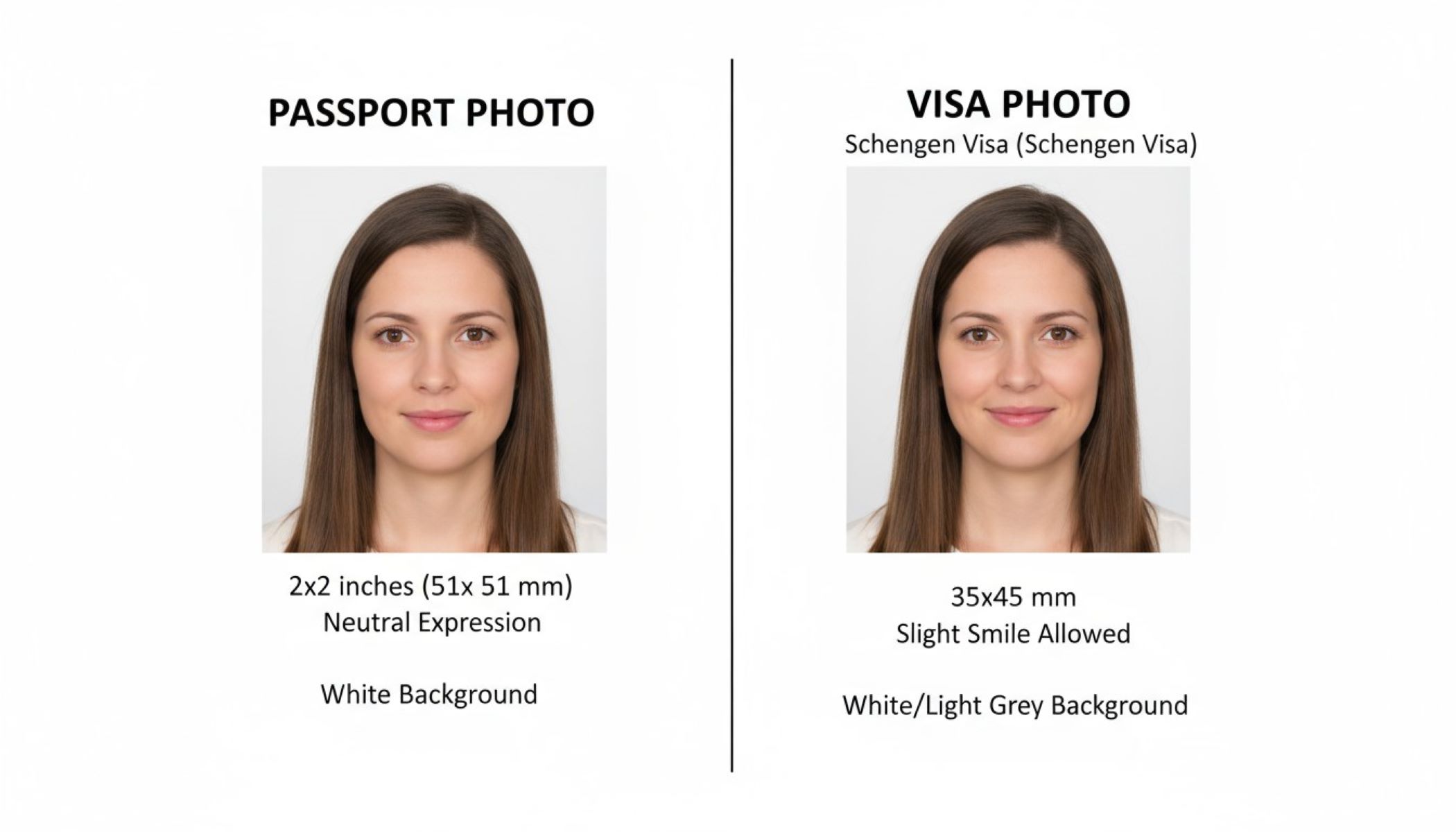 What is the difference between a passport photo and a visa photo